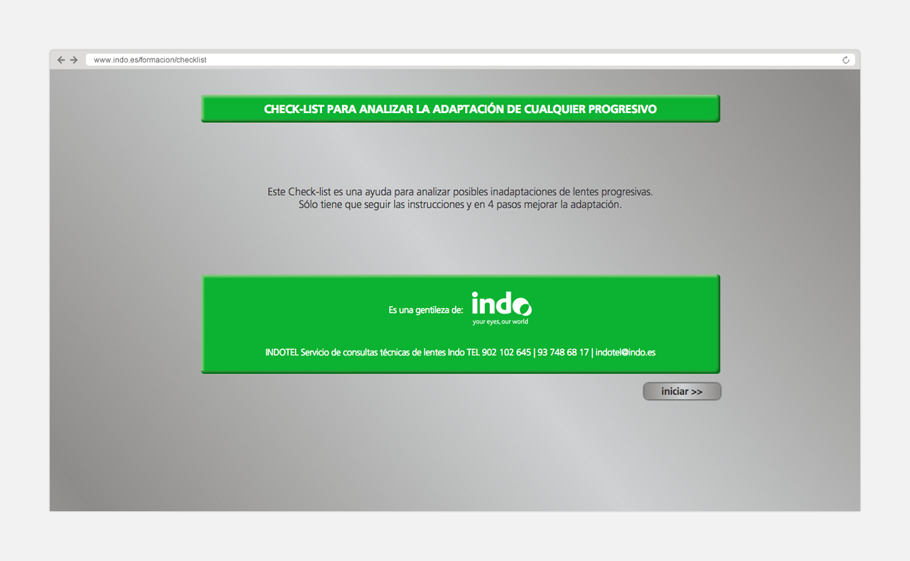 Disseny i programació web check-list Indo