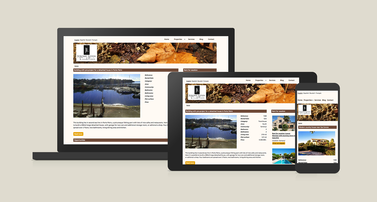 Disseny i programació web Jerome Ledin Immobilien