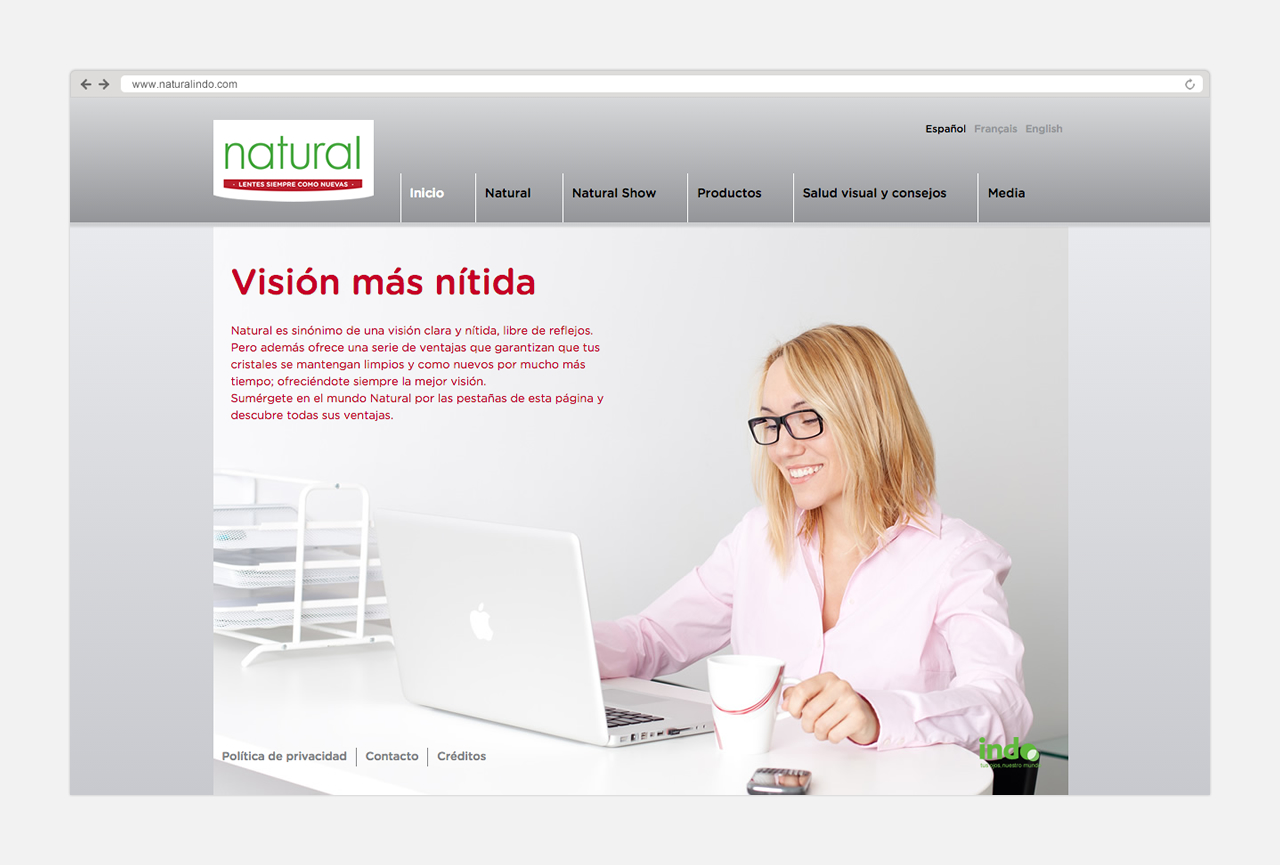 Diseño y programación web Natural Indo